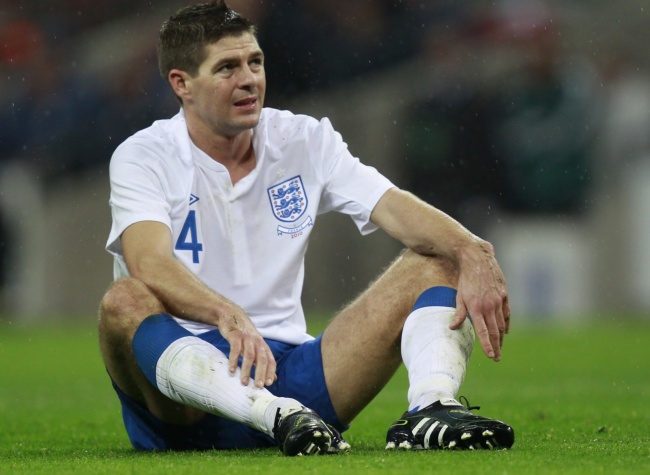 Steven Gerrard had to go off towards the end with a hamstring problem